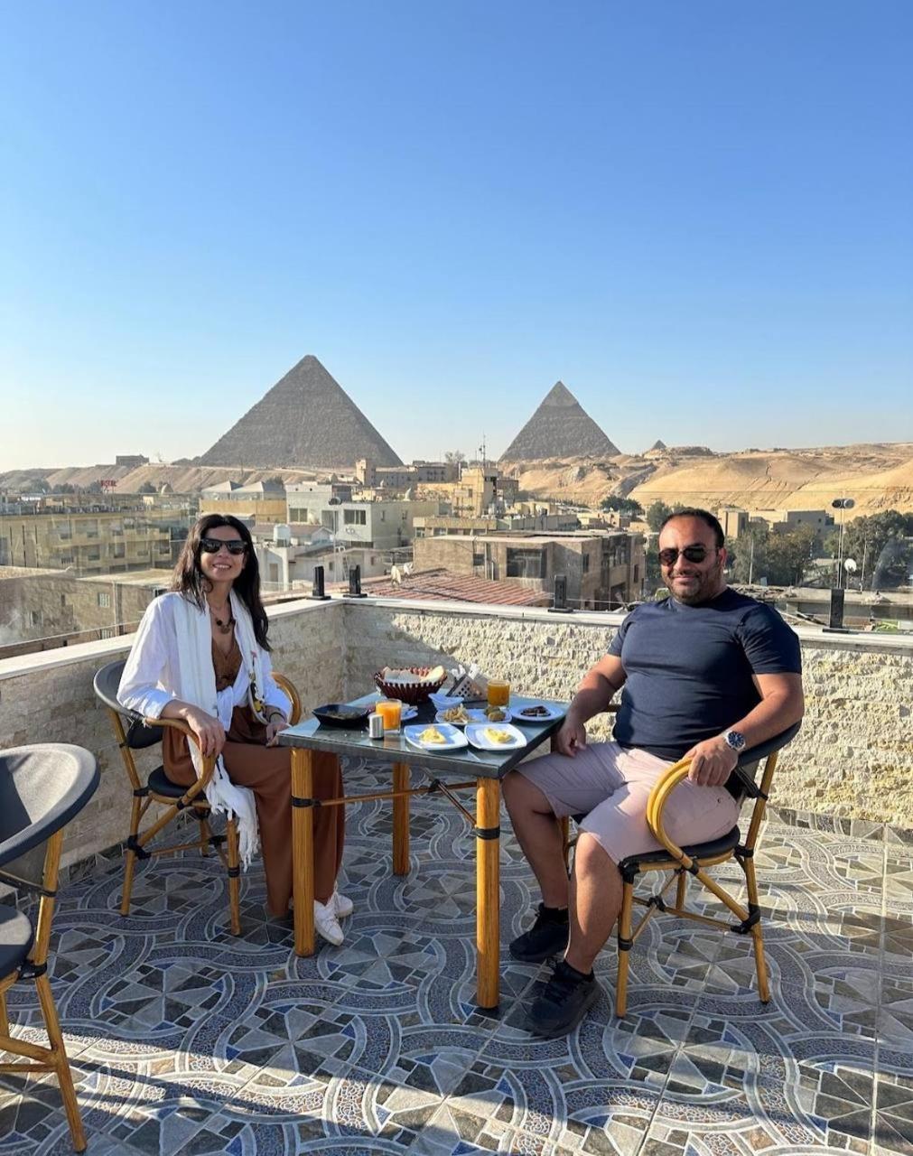 Aziz Egypt Pyramids View Otel Kafret el-Gabal Dış mekan fotoğraf